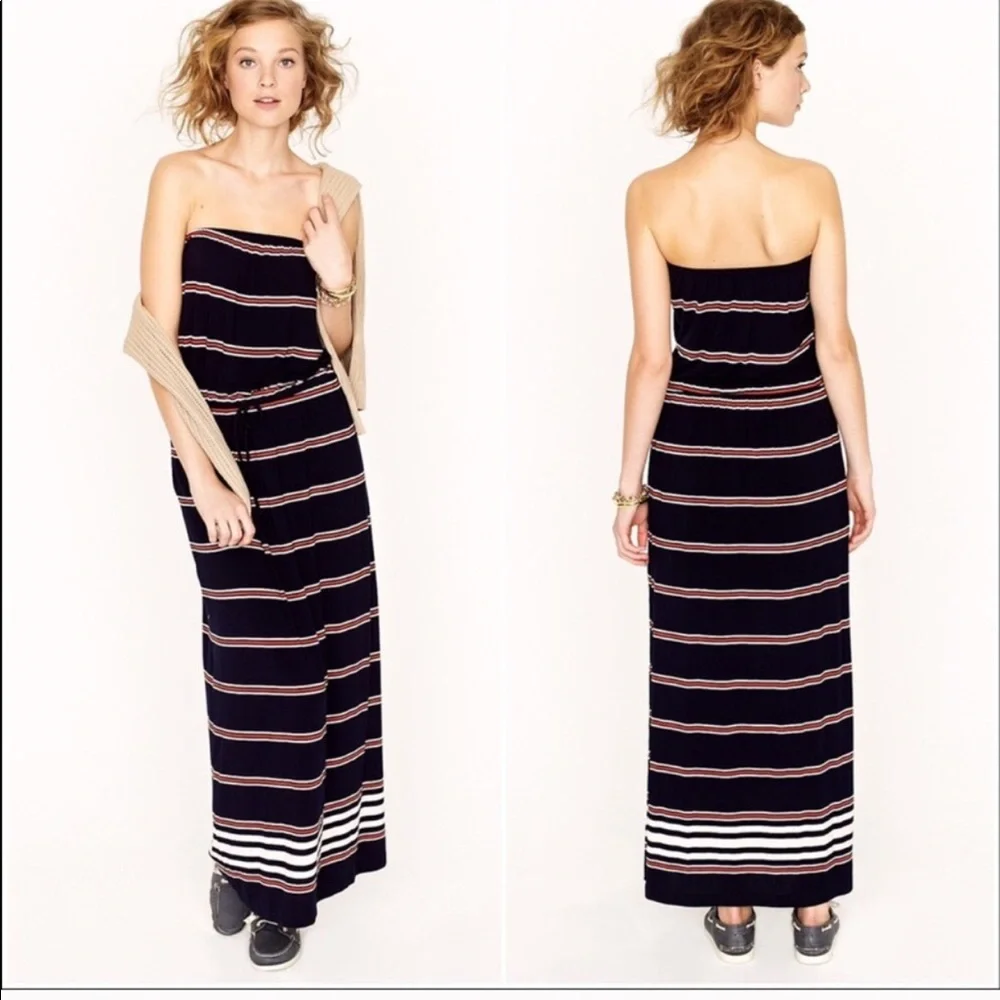 J.Crew Amie Maxi Dress in Engineered Stripe